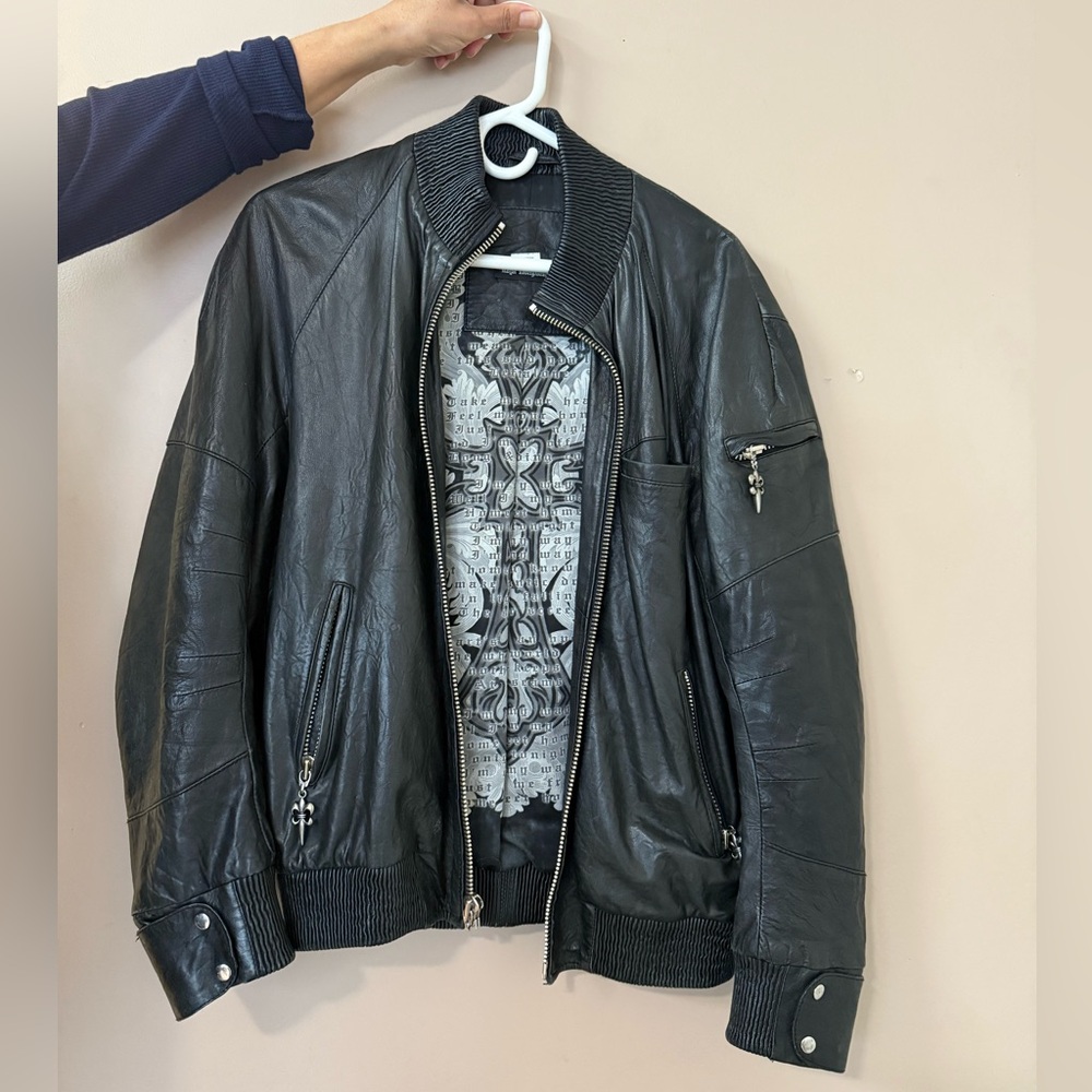 Royal Underground Men’s Designer 100% Leather and Silk Jacket